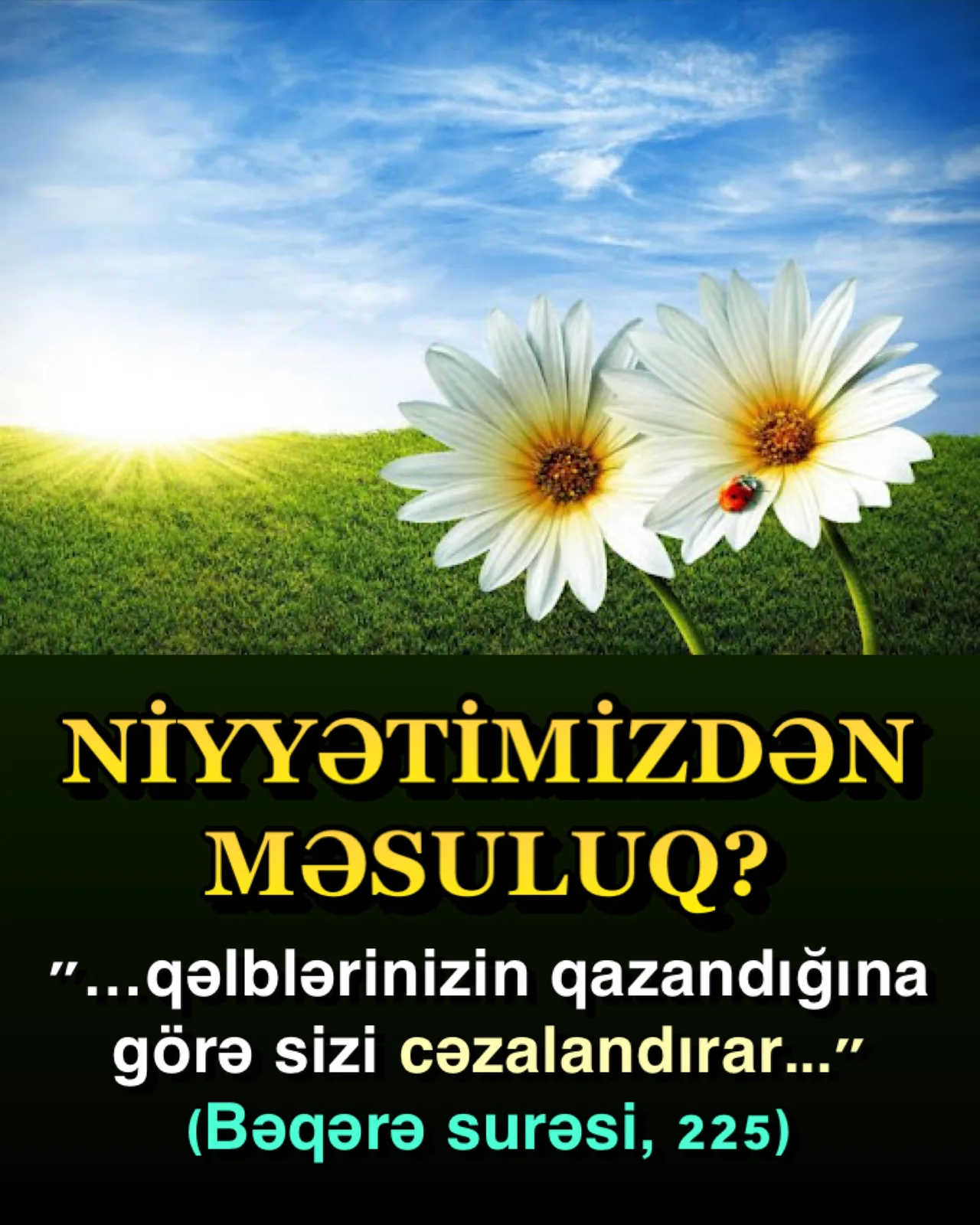 Hər insan niyyətindən məsuldur