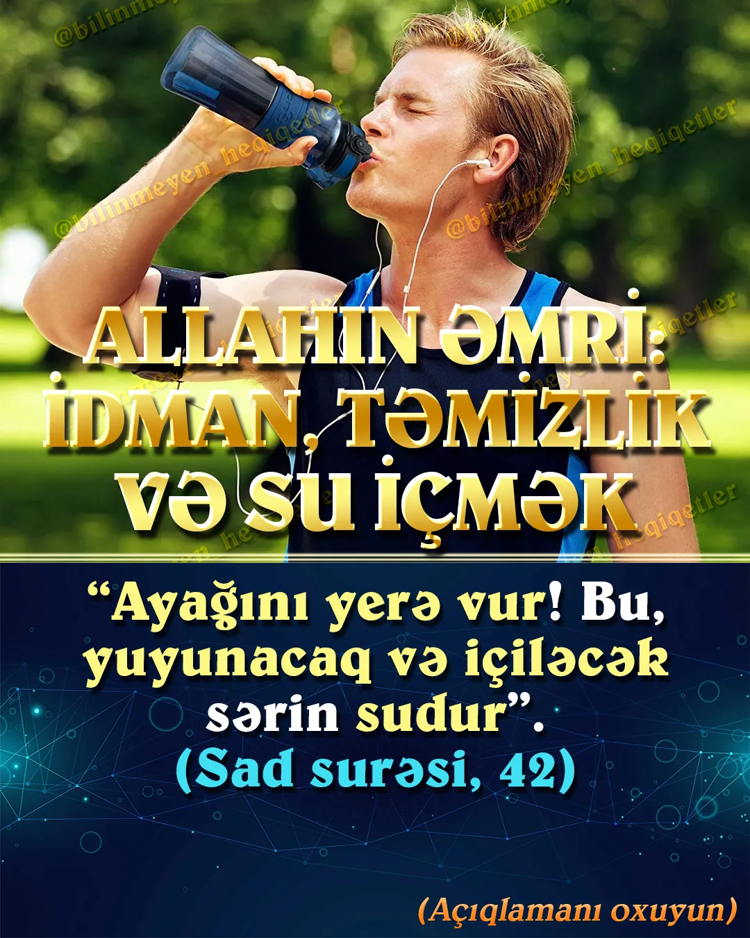 Hz. Əyyuba şeytanın verdiyi çətinlik və narahatlığa görə Allahın bildirdiyi tövsiyələrdən biri