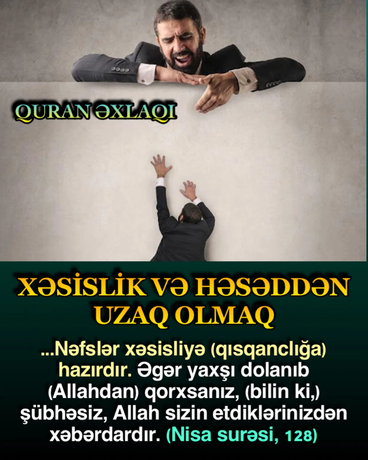 İman gətirmiş insan digər insanlardan üstün davranışa malik olur