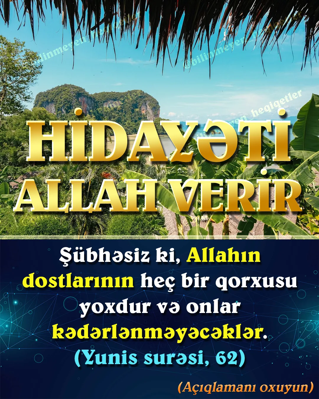 İnsan gözəllikdən, rahatlıqdan, xoşbəxtlikdən zövq alacaq şəkildə yaradılıb