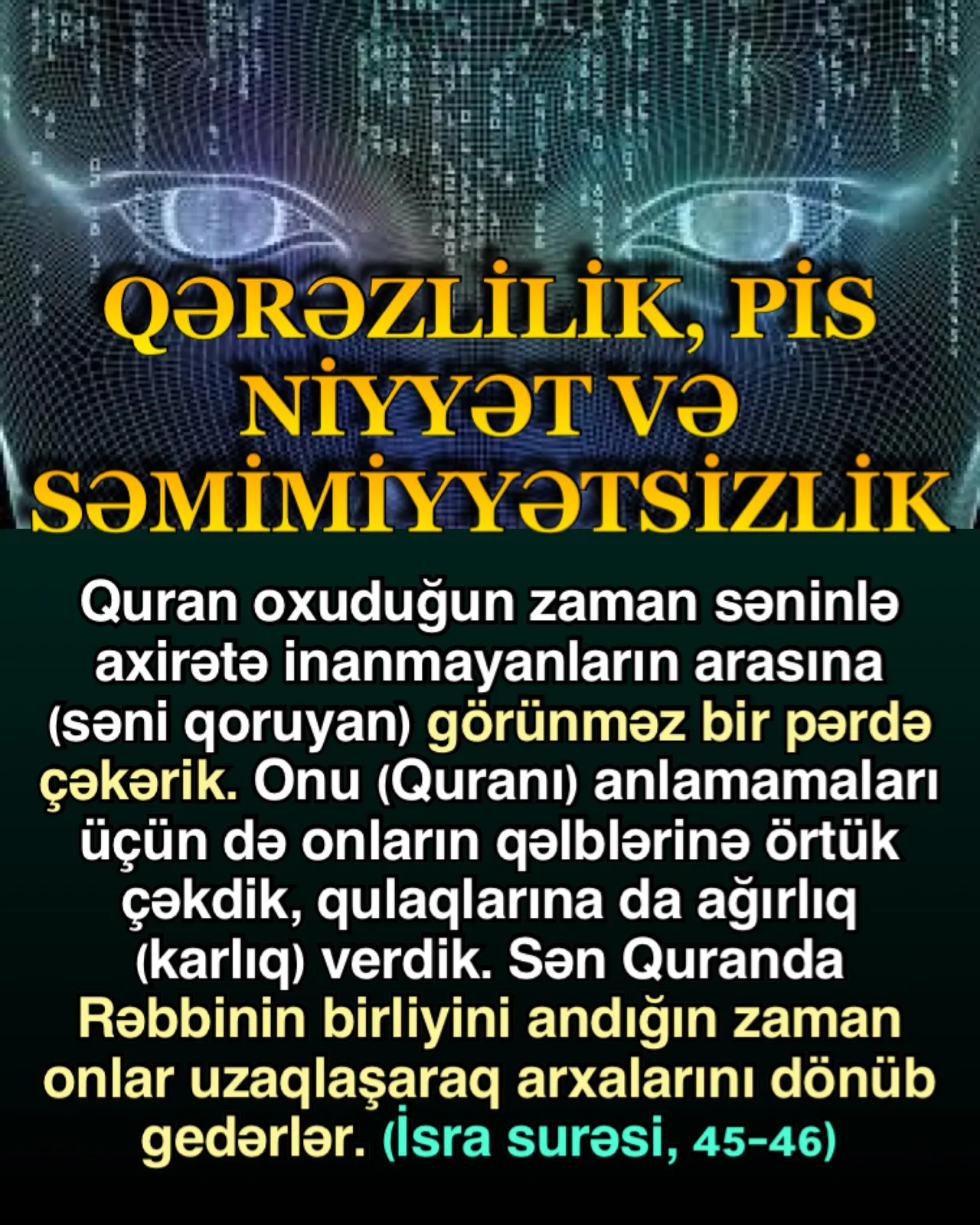 Birtərəfli yanaşma Quranı anlamaya mane olur