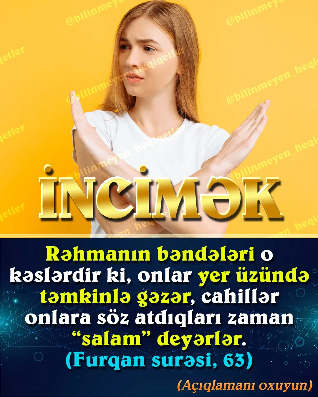 İnsan uşaqlıqdan vərdiş etdiyi bir davranışı dəyişdirməyə çalışmasa, o davranış həyatı boyu (2)