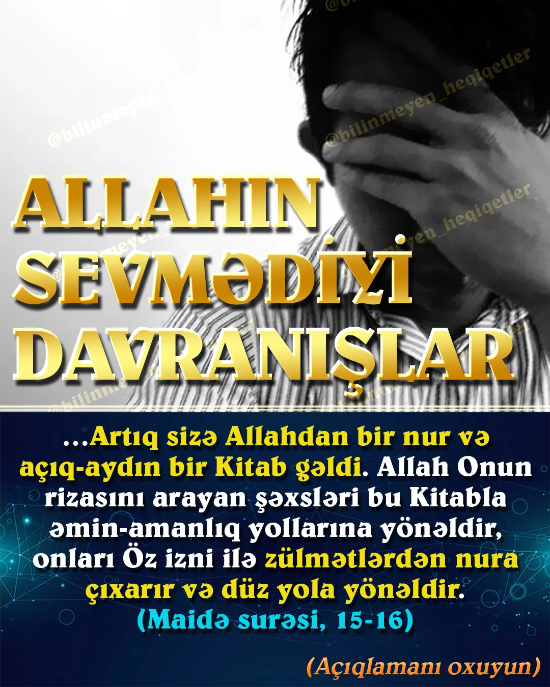 İnsan yer üzündə ən çox Allah sevgisinə möhtacdır