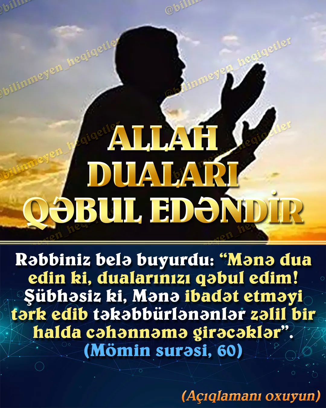 İnsanın özünə aid müstəqil gücü yoxdur