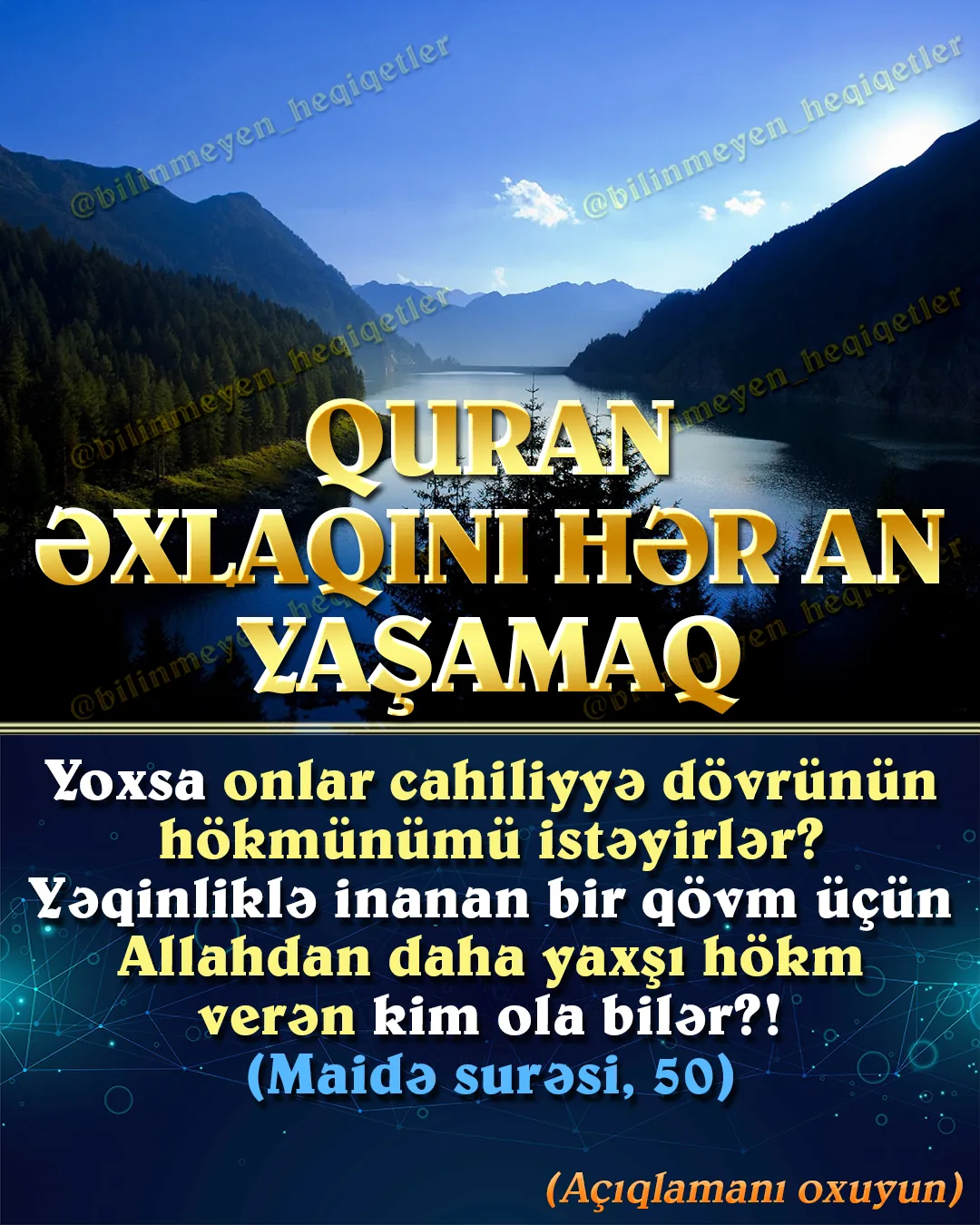 İnsanlar Allahın rizasını və cənnəti yalnız Qurana iman gətirdiklərini bəyan etməklə