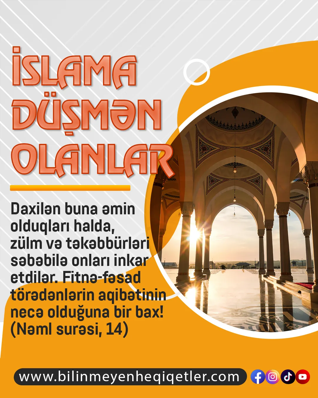 İnsanlar üçün ən rahat, ən fərah həyat tərzi və ən mükəmməl əxlaqi və ictimai model Quranda