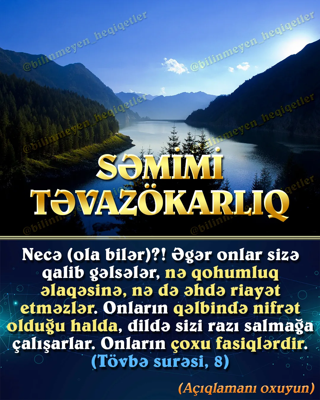 İnsanların bəziləri zülm etməyə, əzab verməyə meyillidirlər