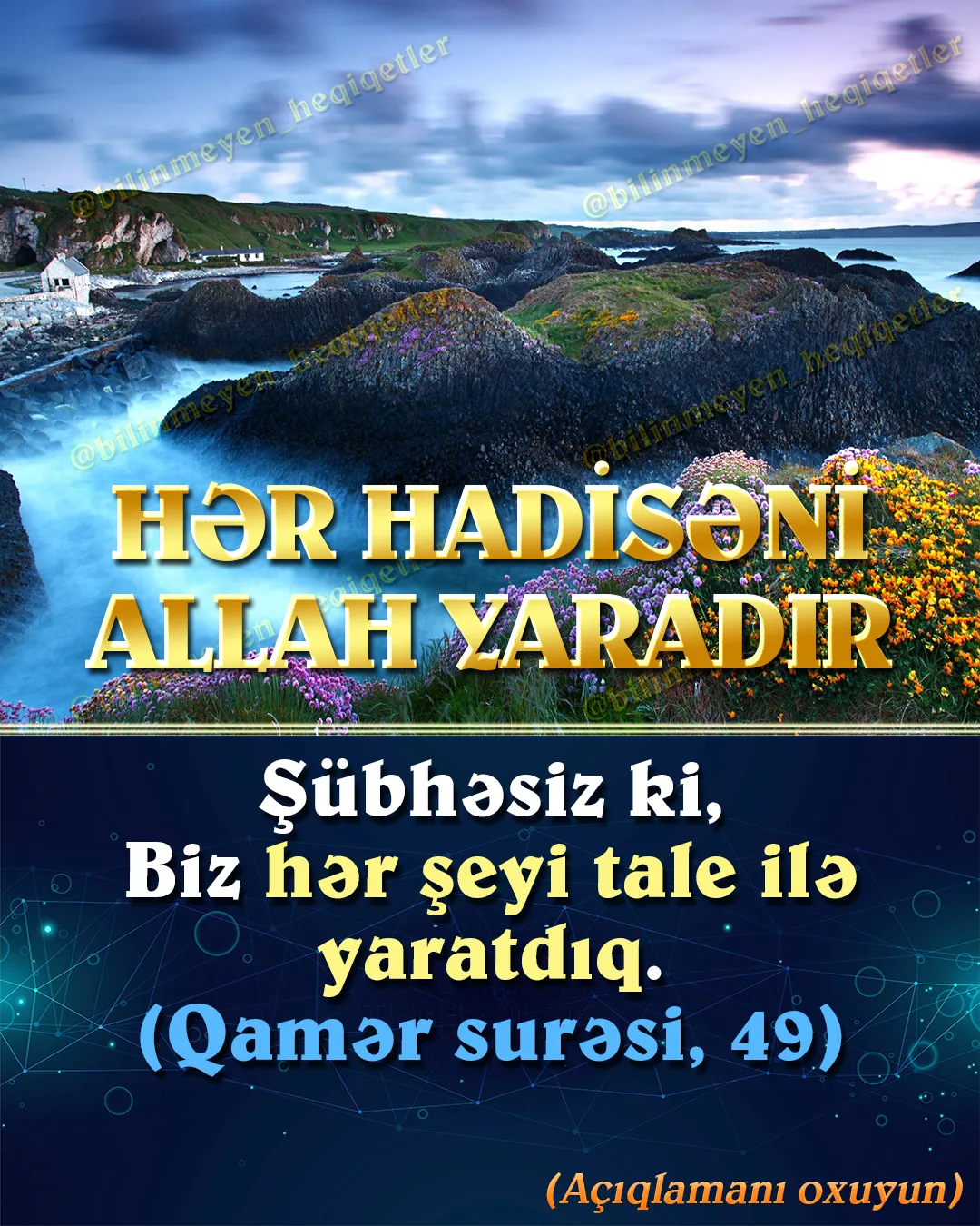 İnsanların bir çoxu xeyirli bildiyi hadisələrlə xoşbəxt olduğu halda, pis görünən hadisələrə