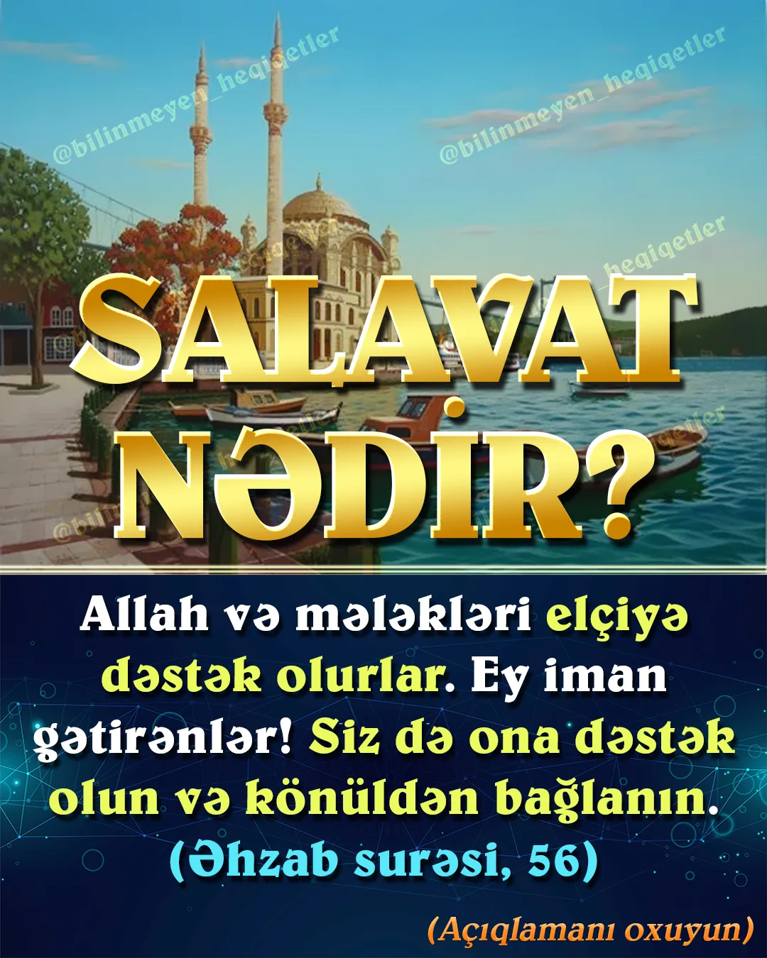 İnsanların çoxu salat kəliməsinin nə mənaya gəldiyini bilmirlər