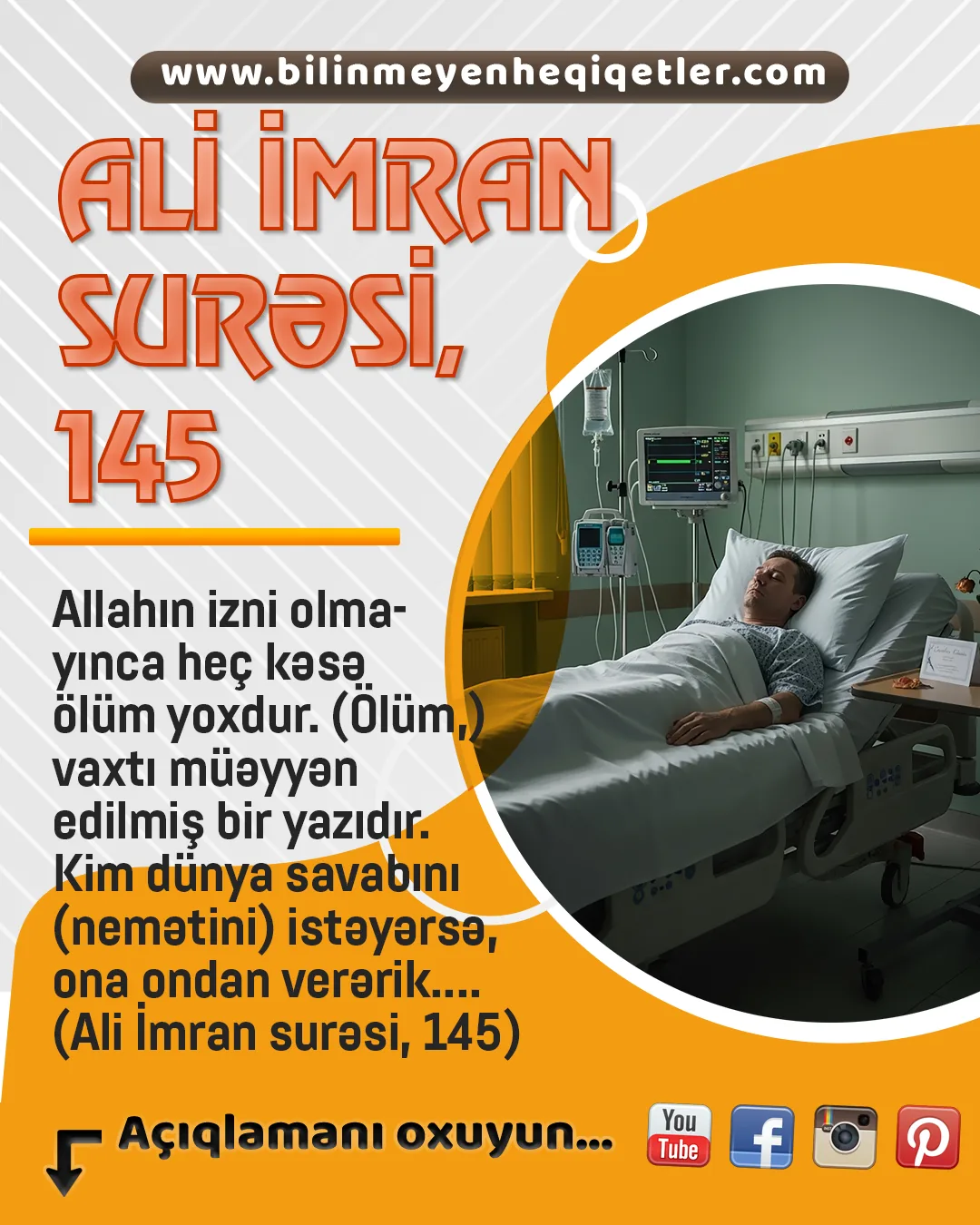 İslam dininə görə, bir insanın nə vaxt və necə öləcəyinə yalnız Allah qərar verir
