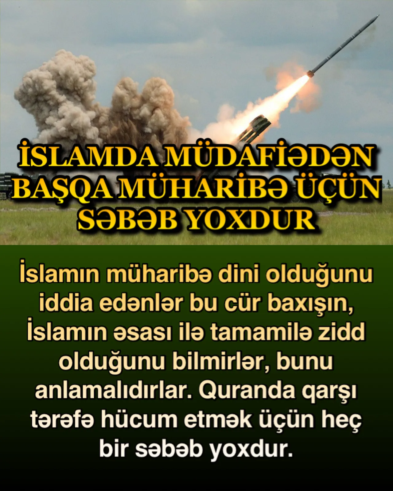 İslam savaş dini deyildir