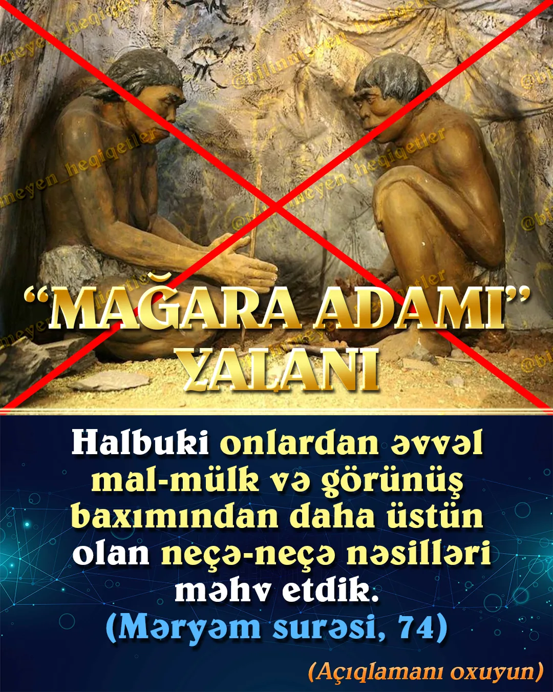 Mağarada yaşayan insanlar”ın olmama ehtimalını heç düşünmüsünüzmü?