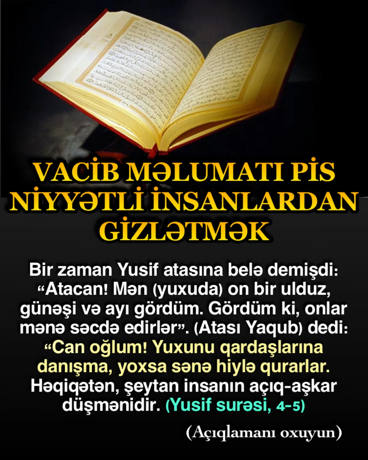 Məhz Quranda bu mövzudakı ağıllı rəftarına diqqət çəkilən peyğəmbərlərdən biri də hz