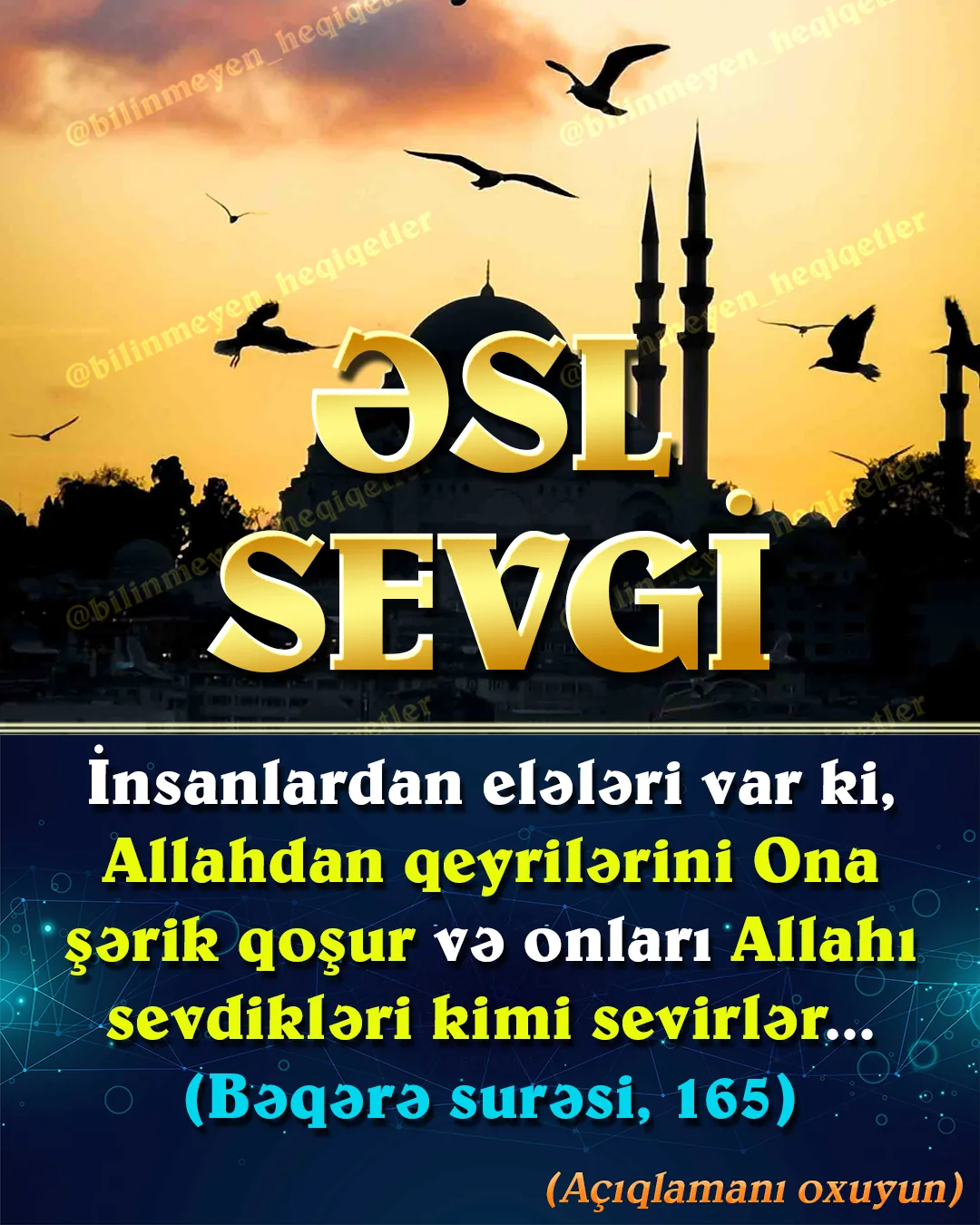 Möminlər ən çox Allahı sevirlər