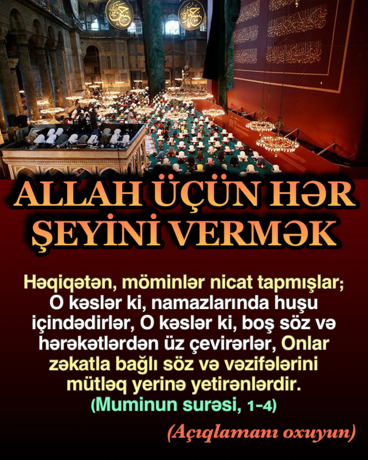 Möminlər həqiqətən nicat tapmışdır