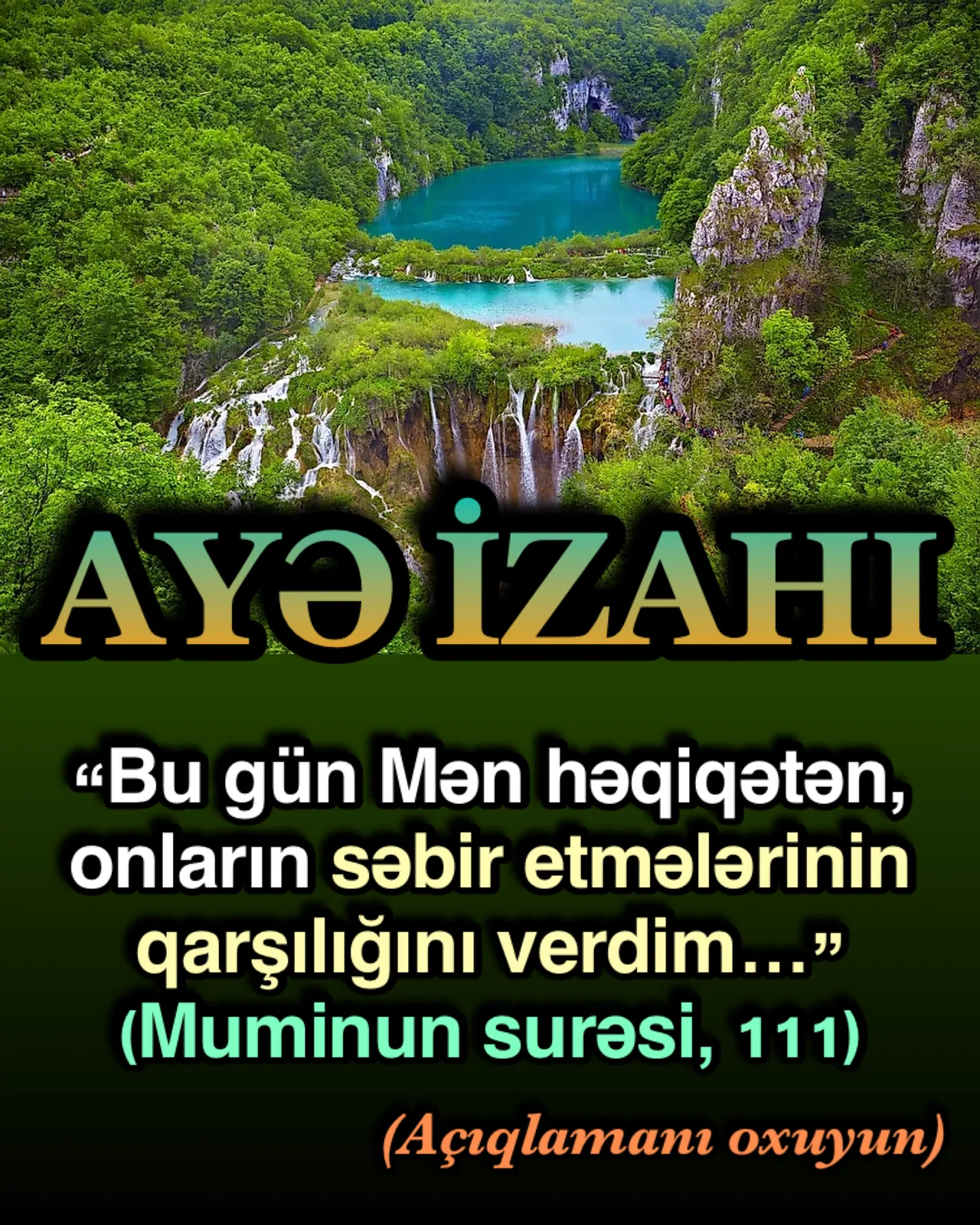 Muminun surəsi;111-ci ayə