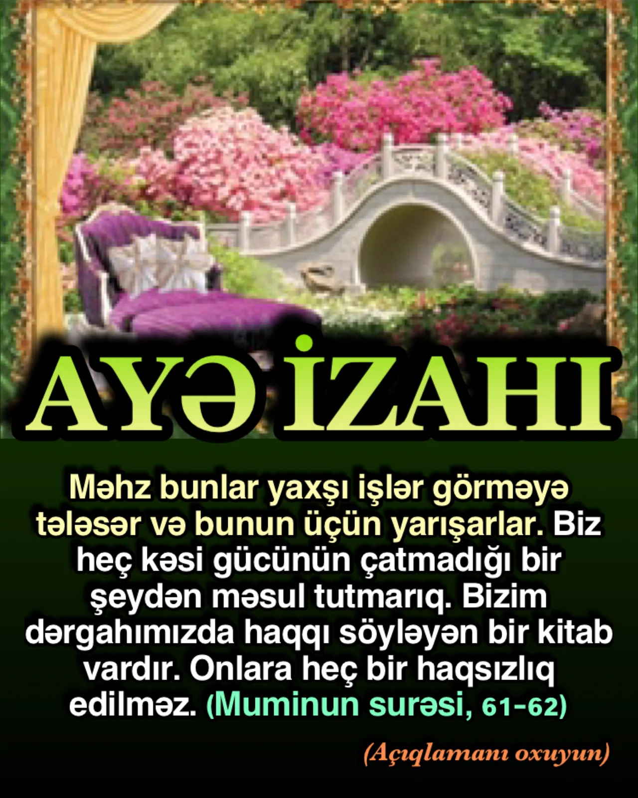 Muminun surəsi, 61-cı ayə