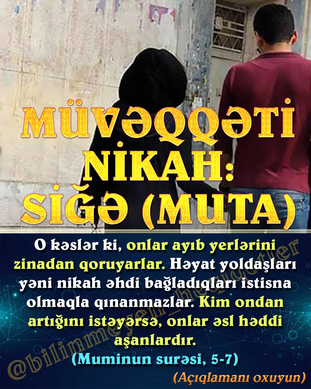 Müvəqqəti nikah ərəb dilində “muta” adlanır