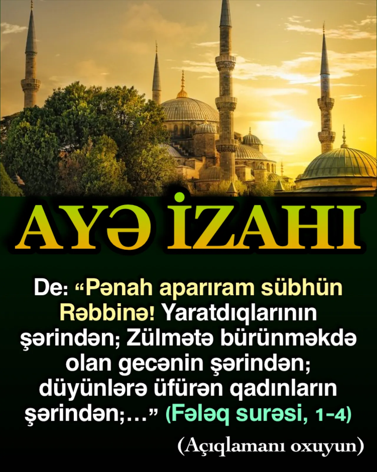 Nə sehrin, nə də “düyünlərə üfürən qadınların” heç bir gücü və təsiri yoxdur
