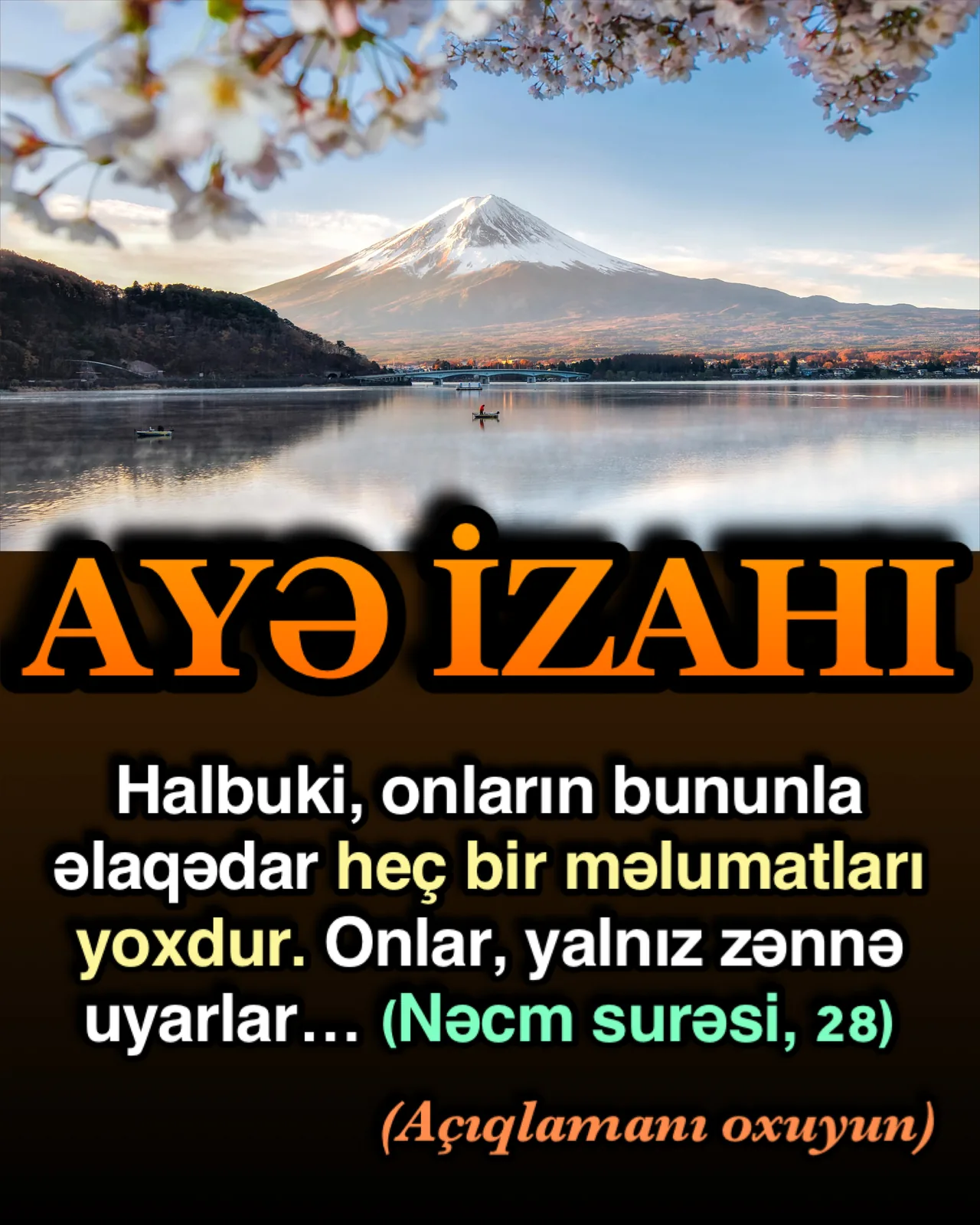 Nəcm surəsi; 28-ci ayə