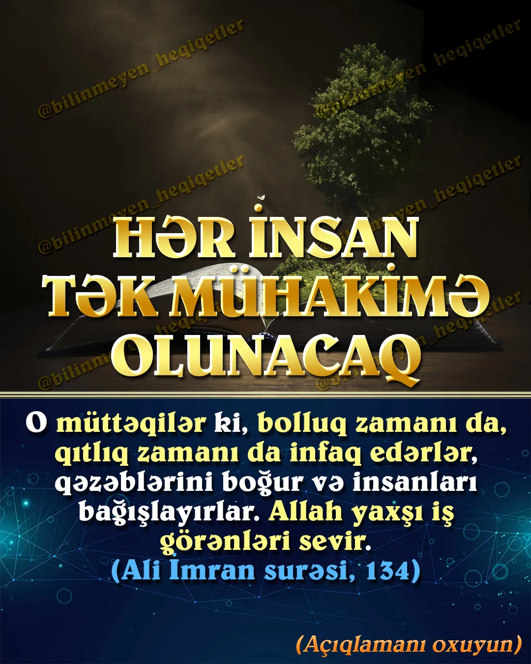 Nəfs, əsasən, məsuliyyəti başqasına yükləməyə, səhvi başqasında görməyə meyillidir