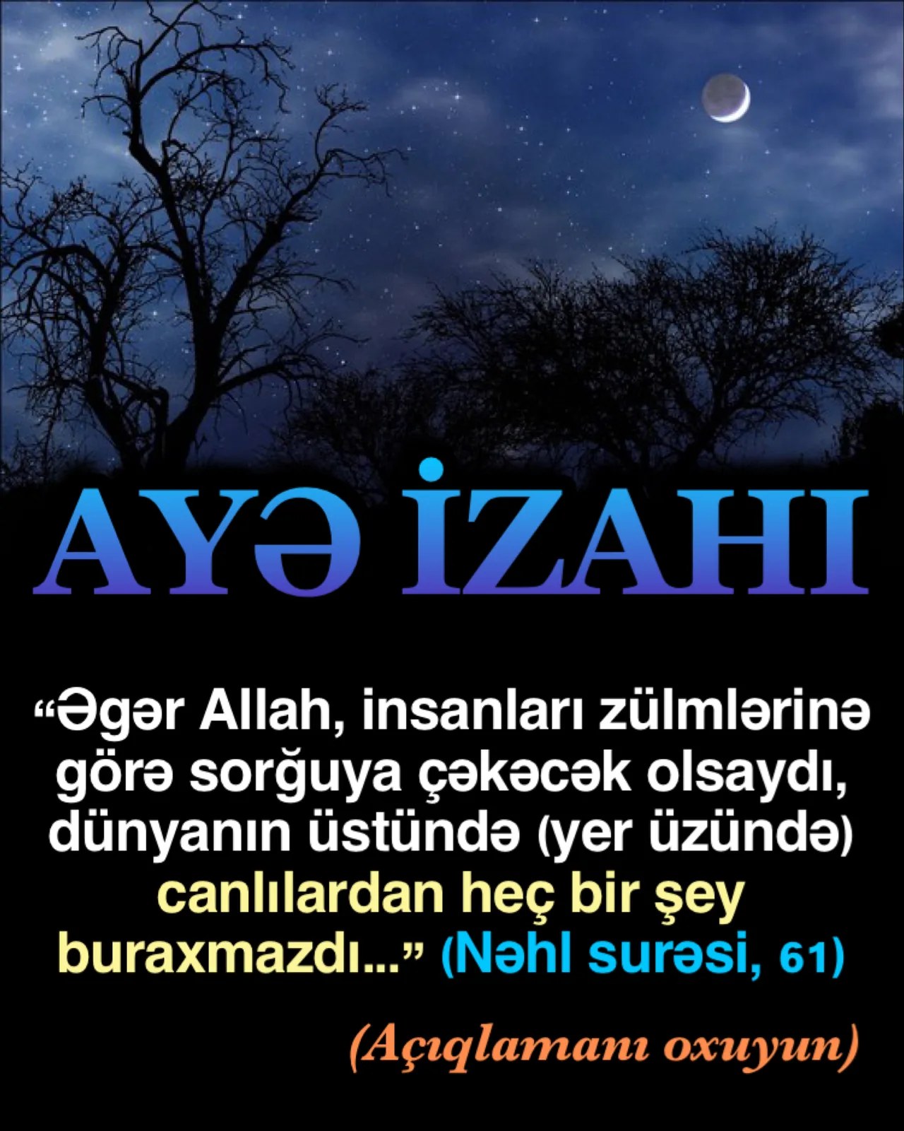 Nəhl surəsi, 61-ci ayə