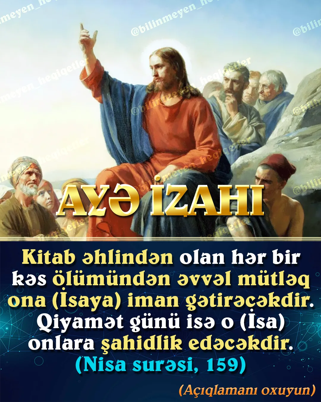 Nisa surəsinin 159-cu ayəsində hz