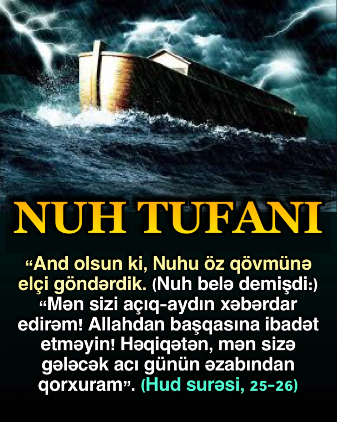 Nuh tufanının inkarı və elmi dəlillər