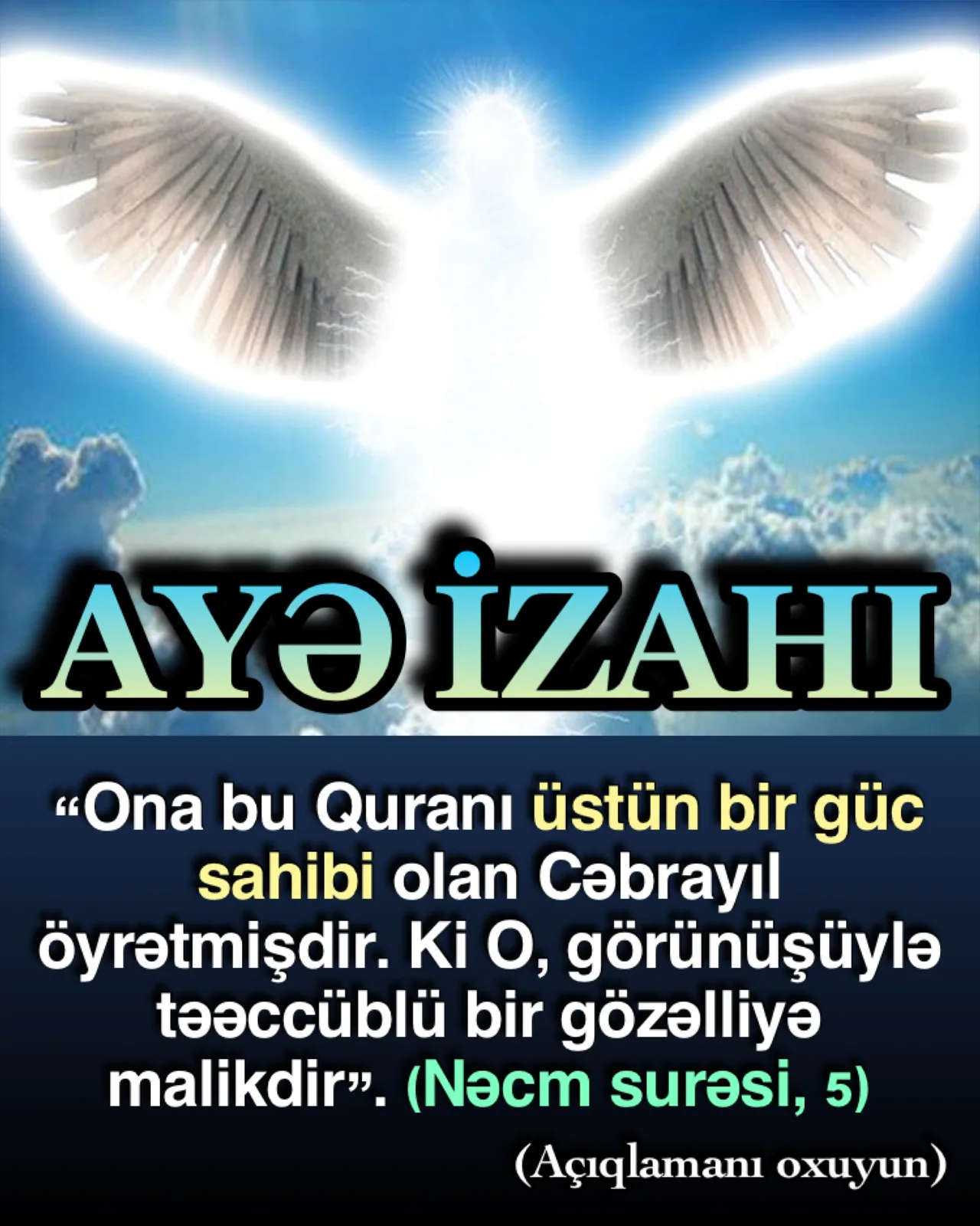 Peyğəmbərimizə (s) vəhy gələndə, dərin yuxunu xatırladan bir görüntü olurdu