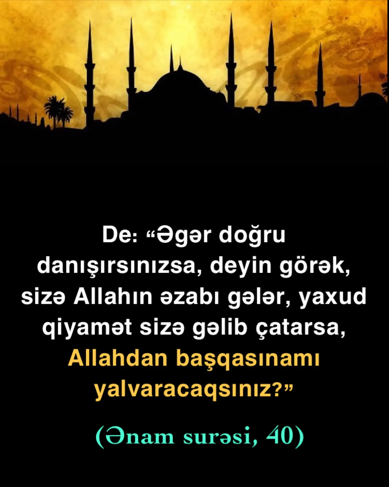 Peyğəmbərimizin insanları şirkdən çəkindirməsi