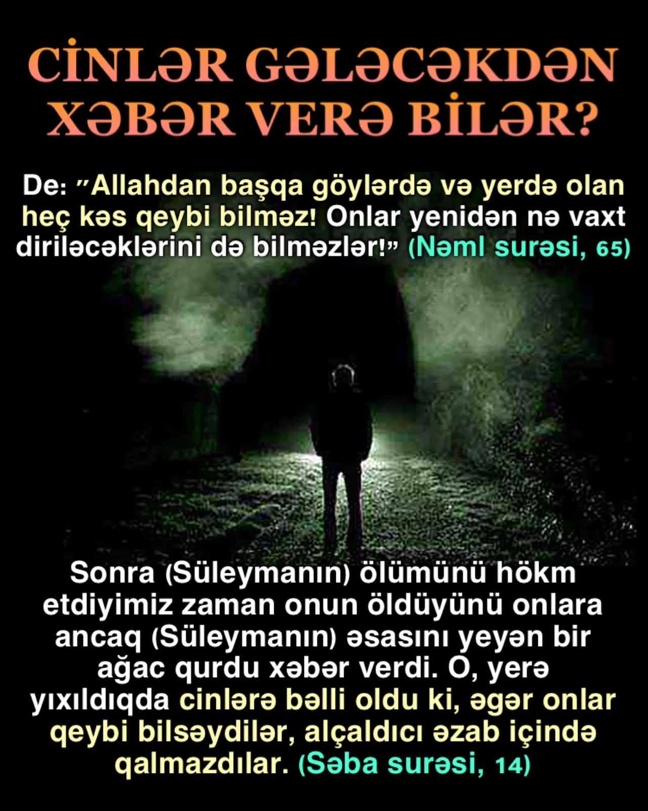 Qeybi Allahdan başqa heç kim bilməz