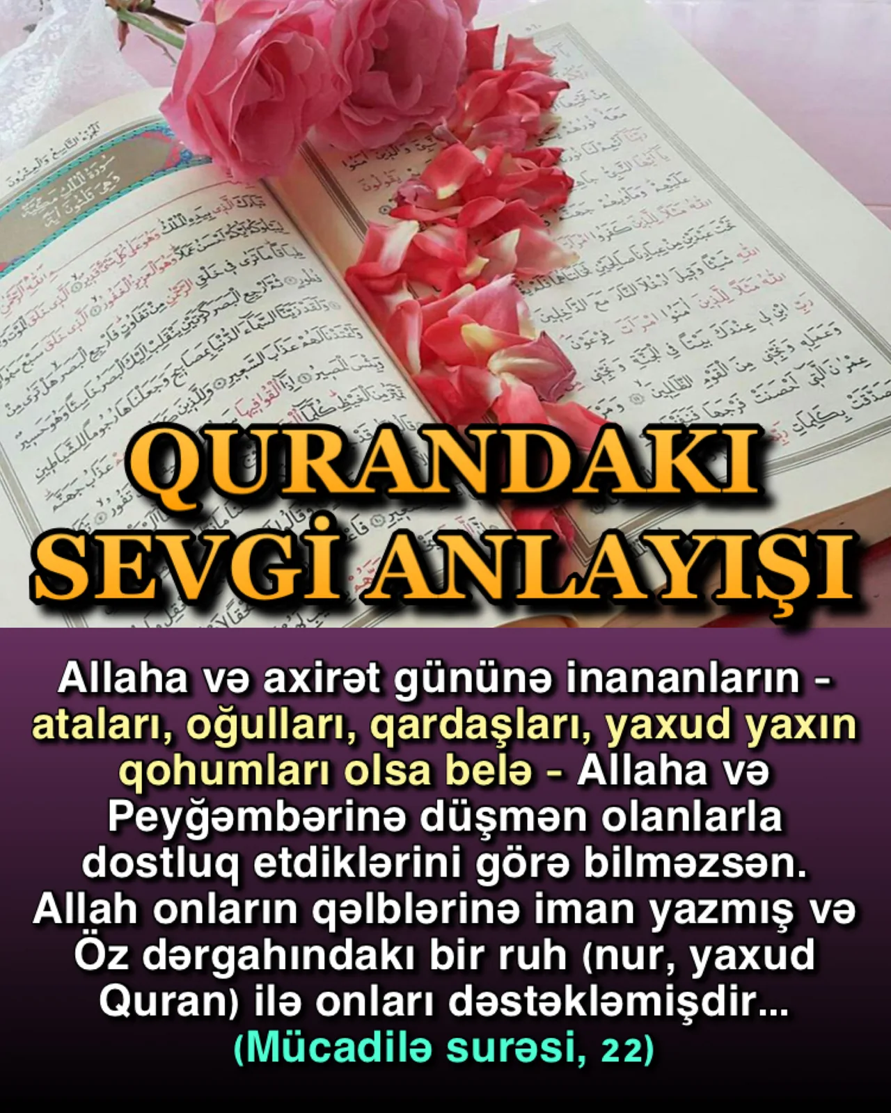 Həqiqi sevgi Quran əxlaqıyla yaşanar