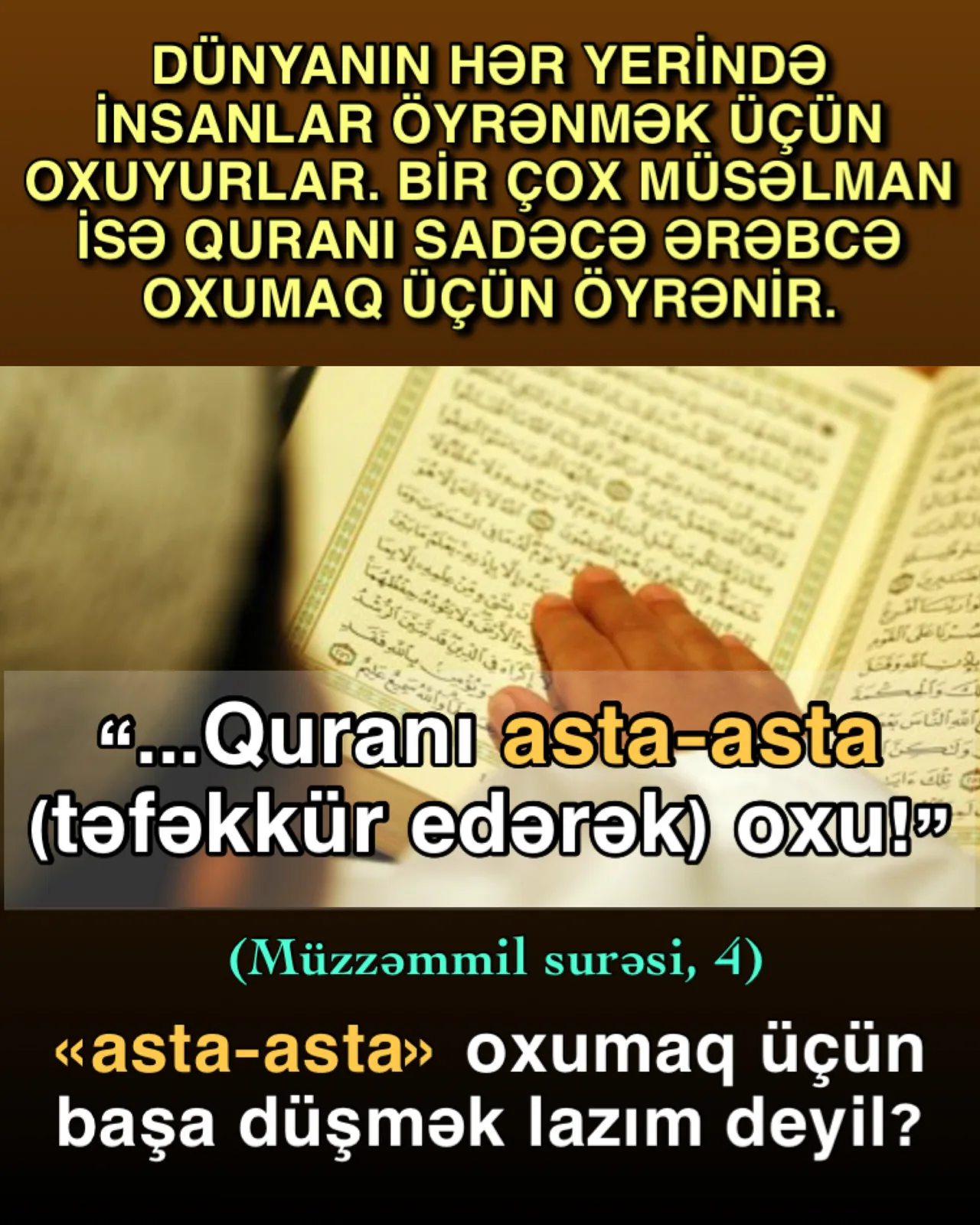 Quran həyatın hamısını əhatə edir