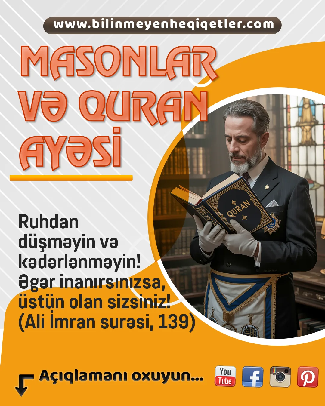 Quran-i Kərimdə, Ali İmran surəsinin 139-cu ayəsində buyurulan “Ruhdan düşməyin və