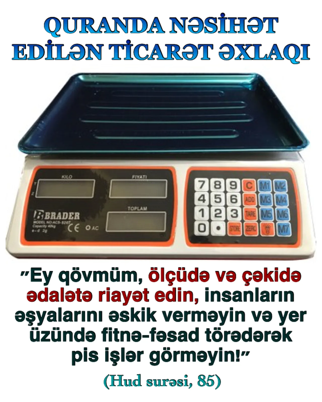 Qurana görə əsil ədalət