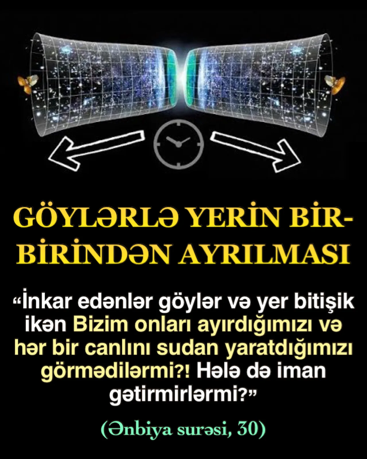 Quranda göylərin yaradılışı haqqında başqa bir ayədə belə bildirilir