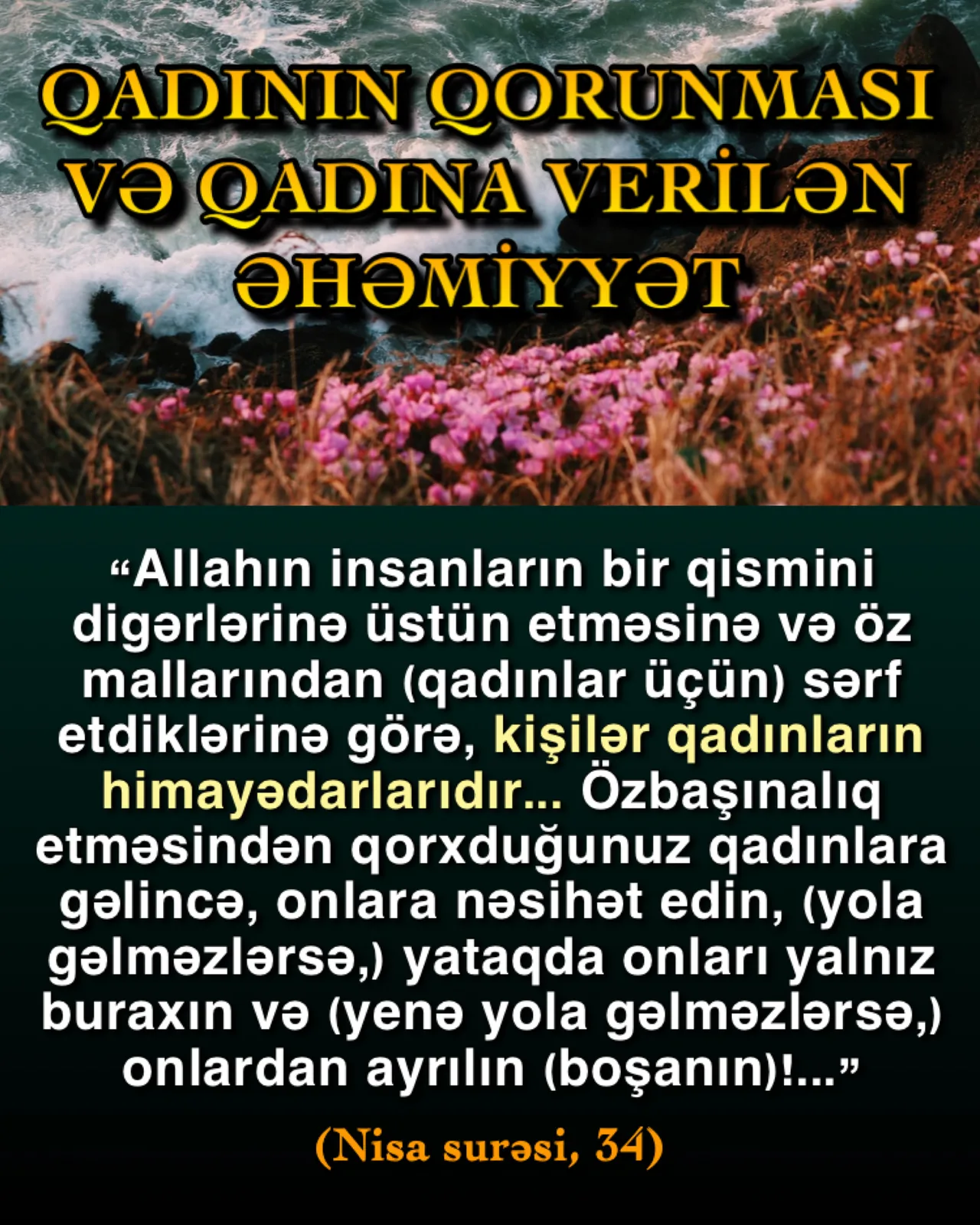 Quranda qadına verilən dəyər