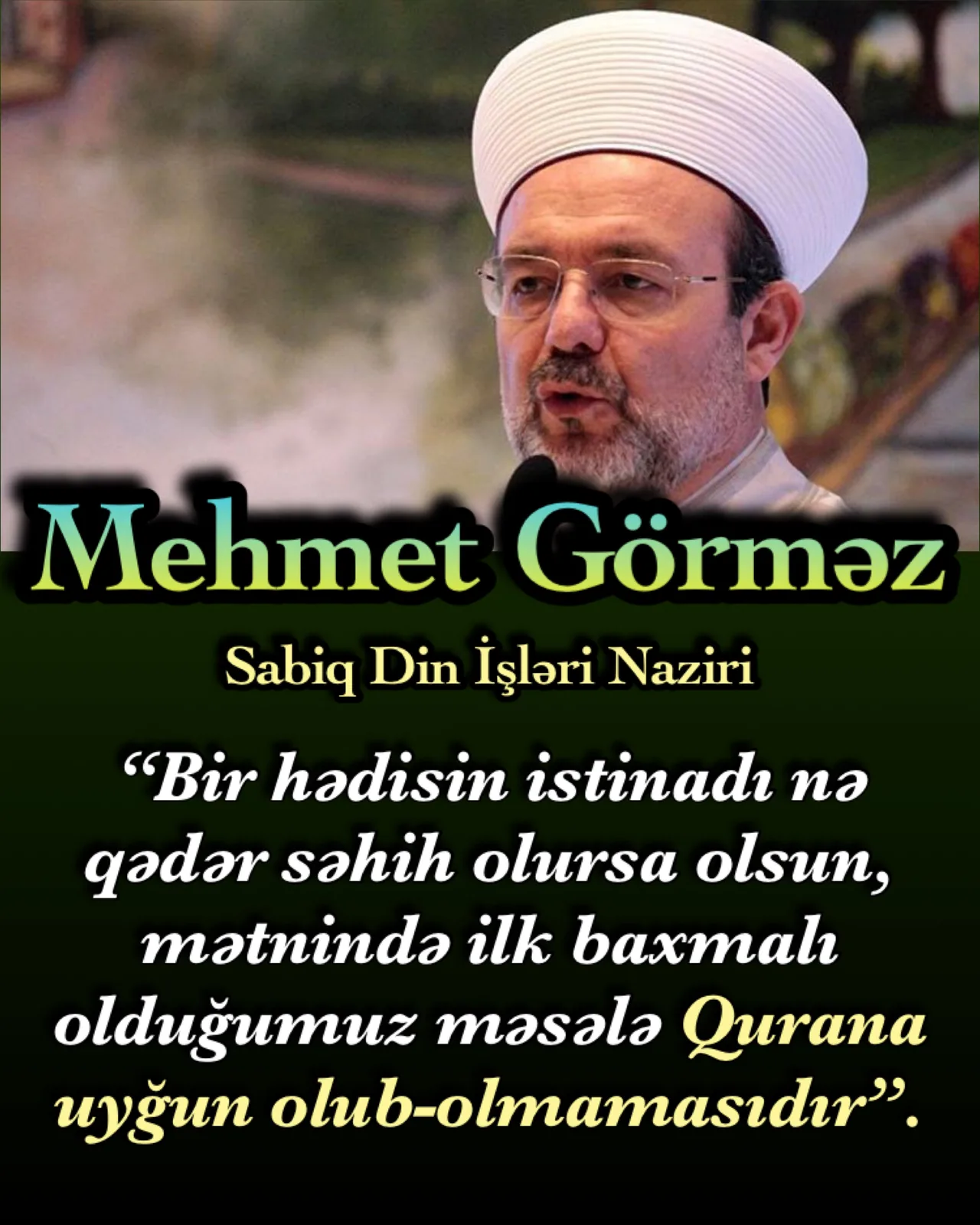 Quranın əmrlərini ən mükəmməl şəkildə həyata keçirən Peyğəmbərimizdir (3)
