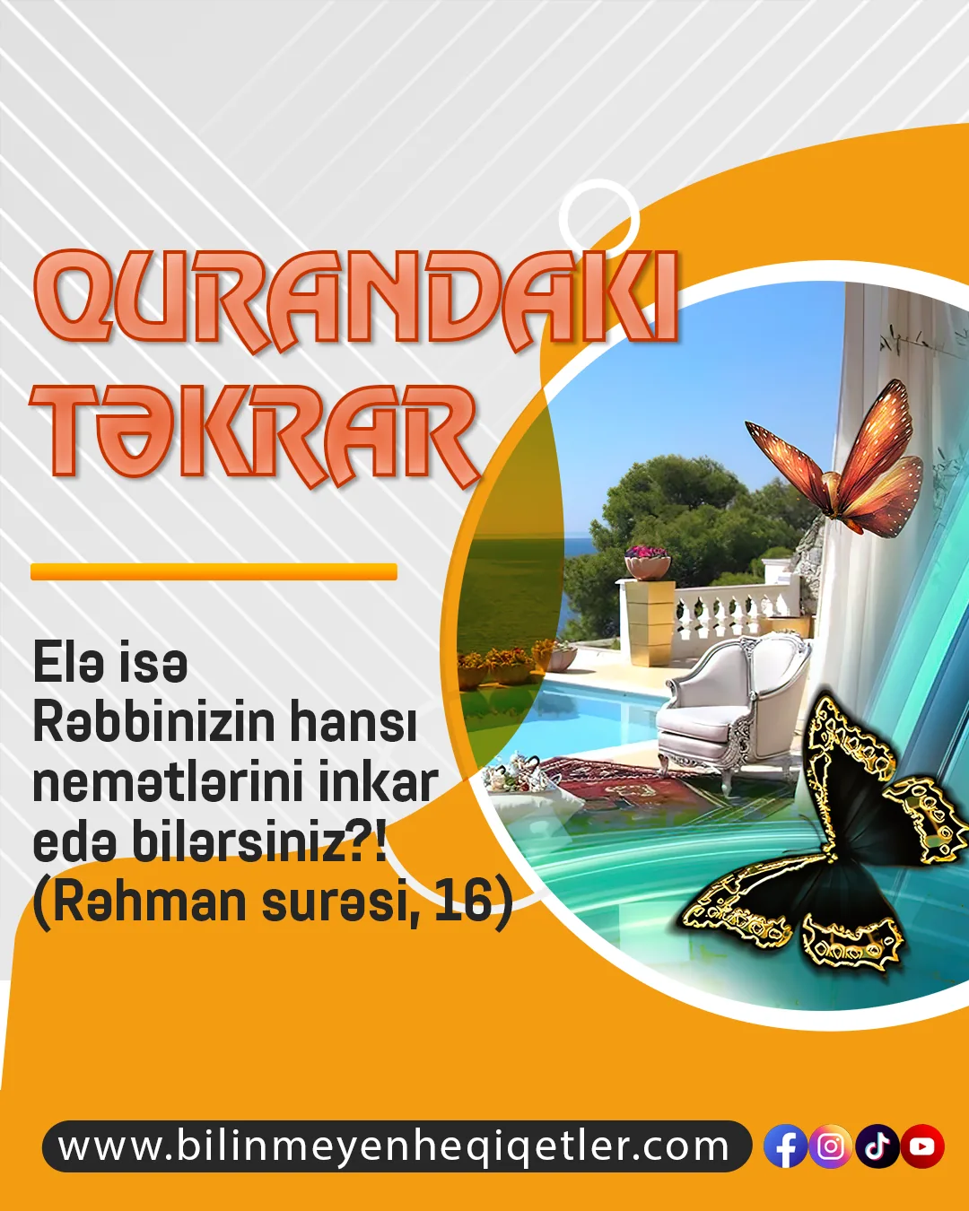 Quranın müxtəlif yerlərində eyni və ya oxşar ayələrin və ya mövzuların təkrarlandığı görülər