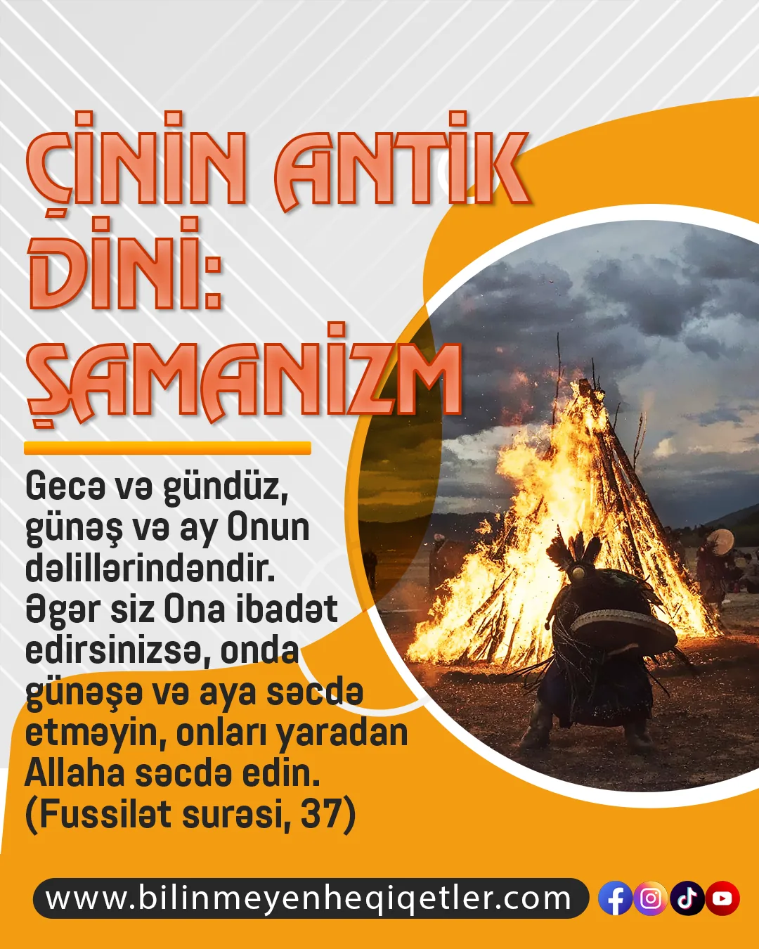 Şamanizm Çinin ən qədim dini olaraq qəbul edilir
