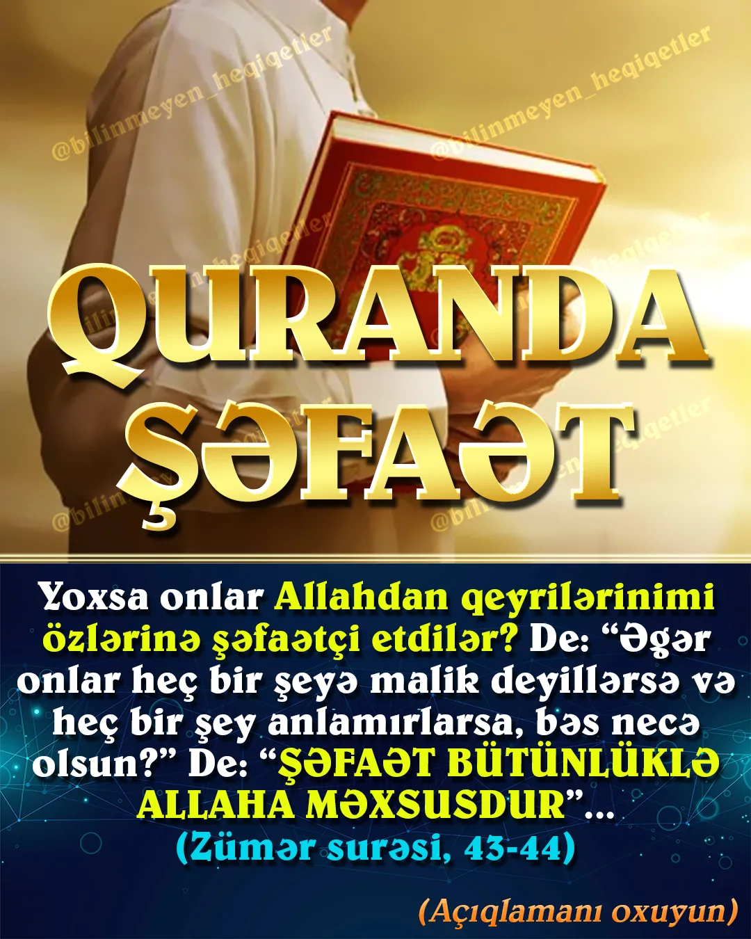Şəfi” kökündən olan “şəfaət” sözünün mənası bir şeyi digərinə yapışdırmaqdır