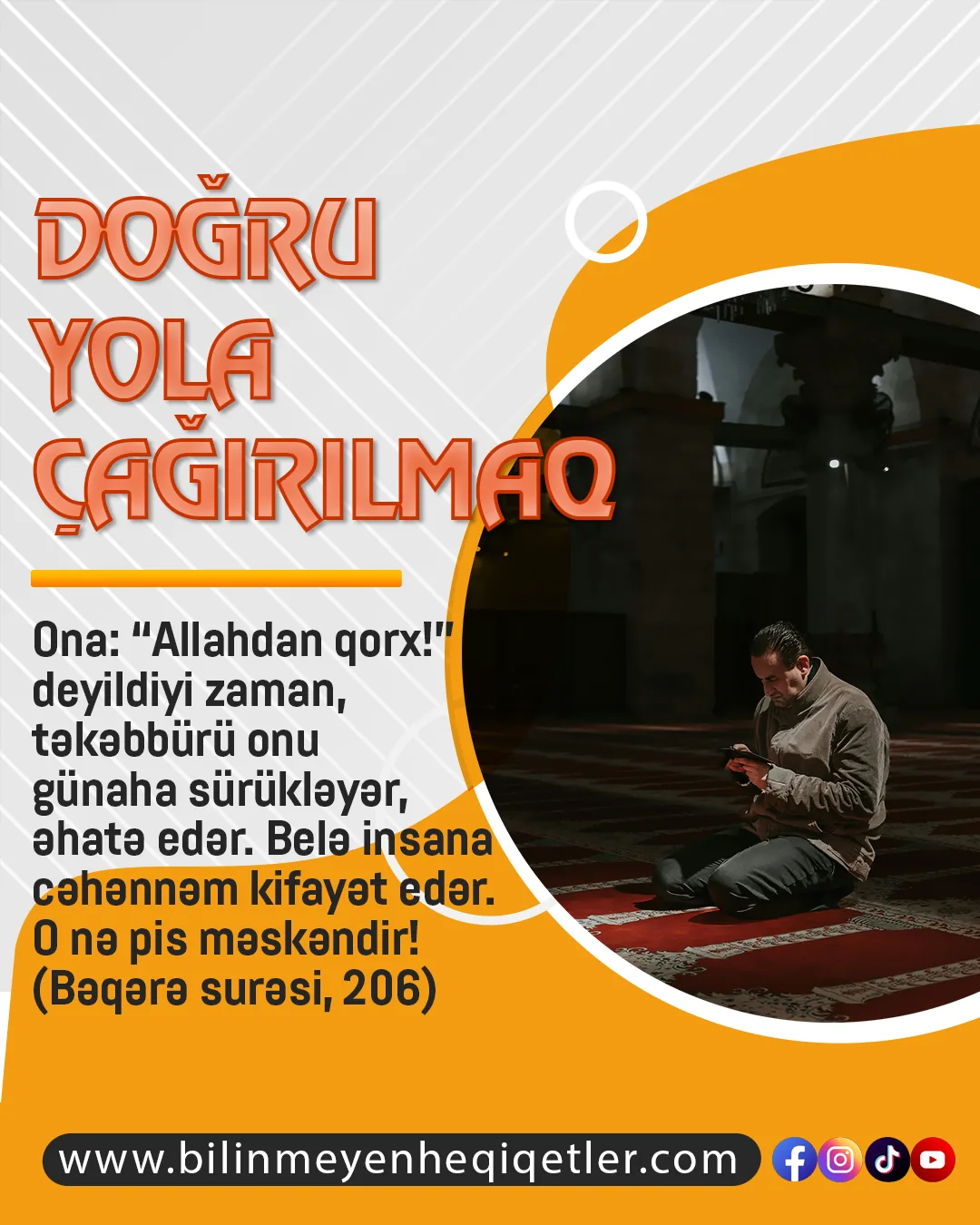 Şeytan insanların doğru yoldan üz döndərmələrini, səhvlərində israr etmələrini istəyər