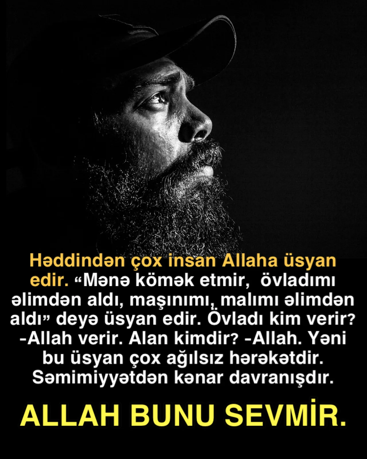 Şirk taleyə qarşı dirənməyin adıdır