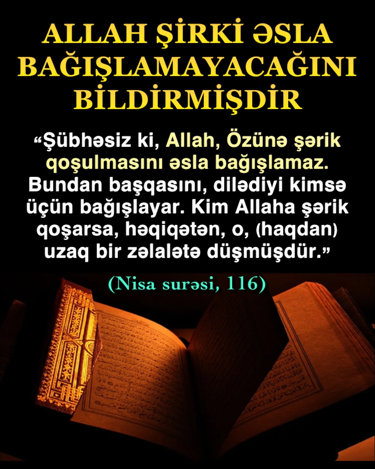 Şirk yalnız bütpərəstlik deyil