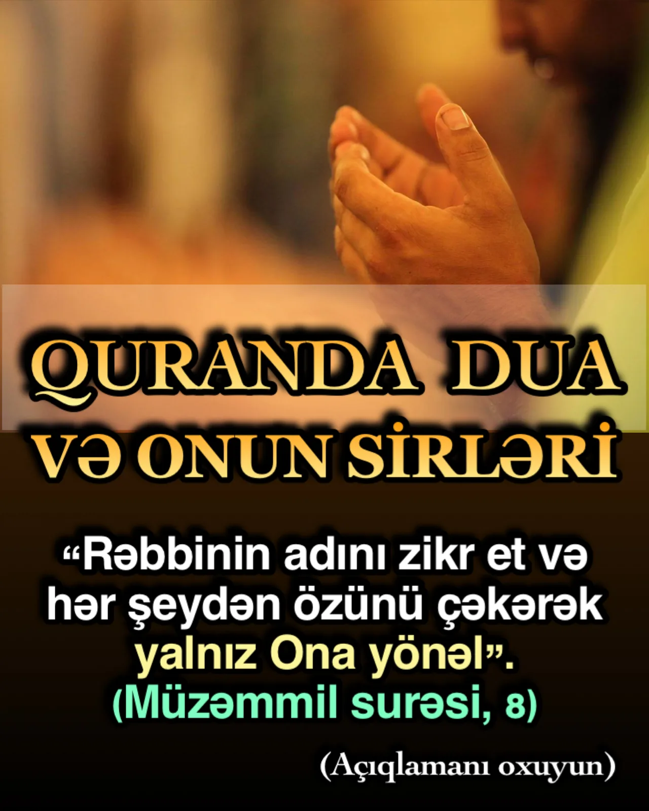 Sizi yaratmış, bu dünyaya yerləşdirmiş, ağıl və bədən sahibi etmiş olan Allaha görəsən lazım
