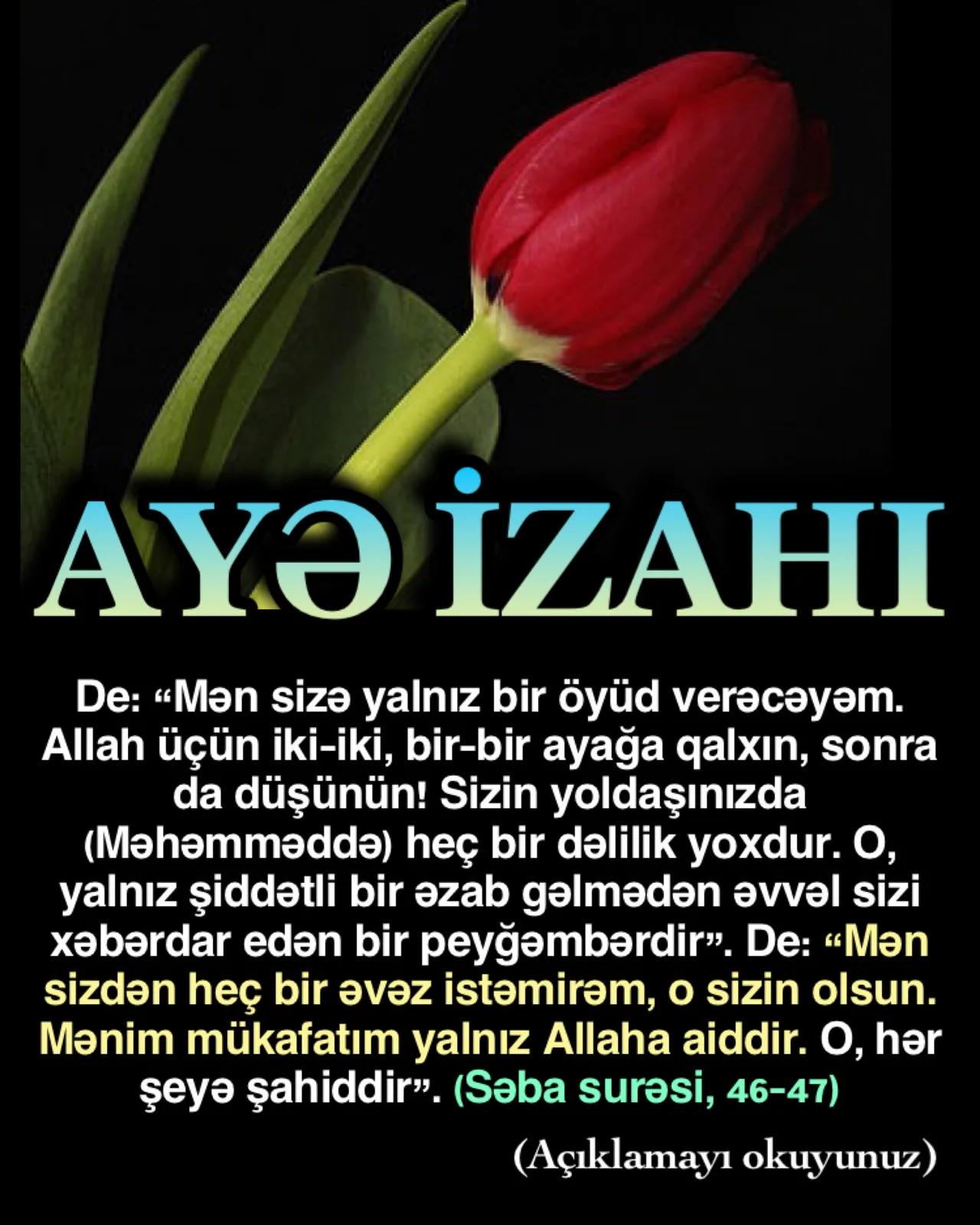 Sizin sahibinizdə (Məhəmməddə) heç bir dəlilik yoxdur” yəni sahibi-zaman “Peyğəmbərdə heç bir