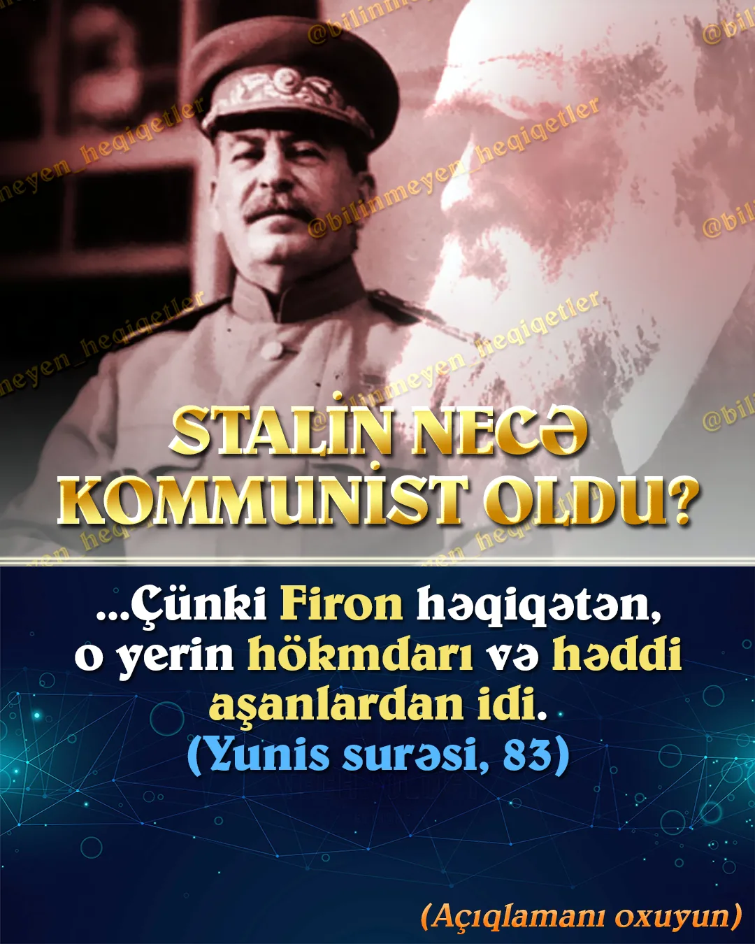 Stalin 1879-cu ildə Gürcüstanda kiçik bir qəsəbədə kasıb ailədə dünyaya gəlmişdir