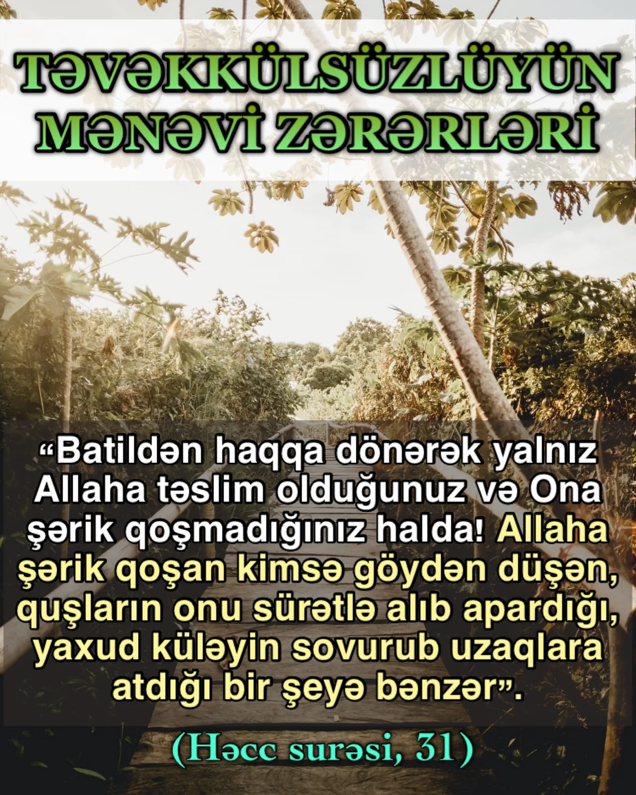 Tərs görünən hadisələrə möminin baxışı