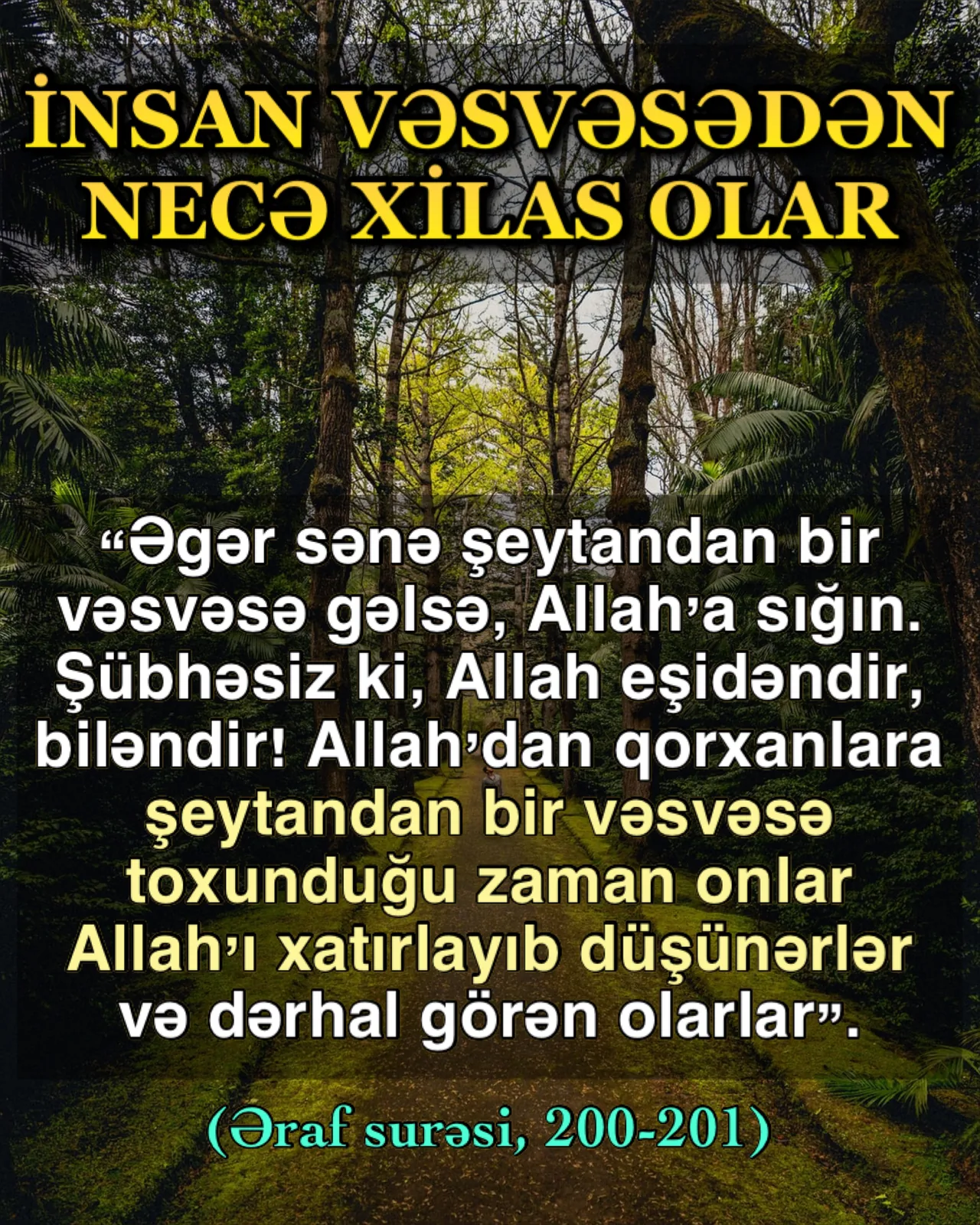 Vəsvəsənin təsirləri və qorunma yolları