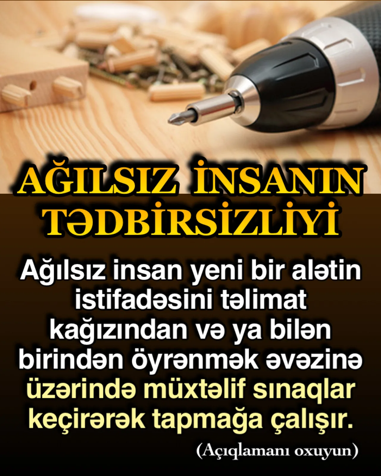 Xəbərlərdə tədbirsizlik nəticəsində meydana gələn bir çox hadisədən bəhs edildiyinə şahid